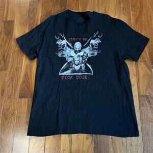 WWE "Time's Up Tick Tock" Men's XL Black Graphic T-Shirt